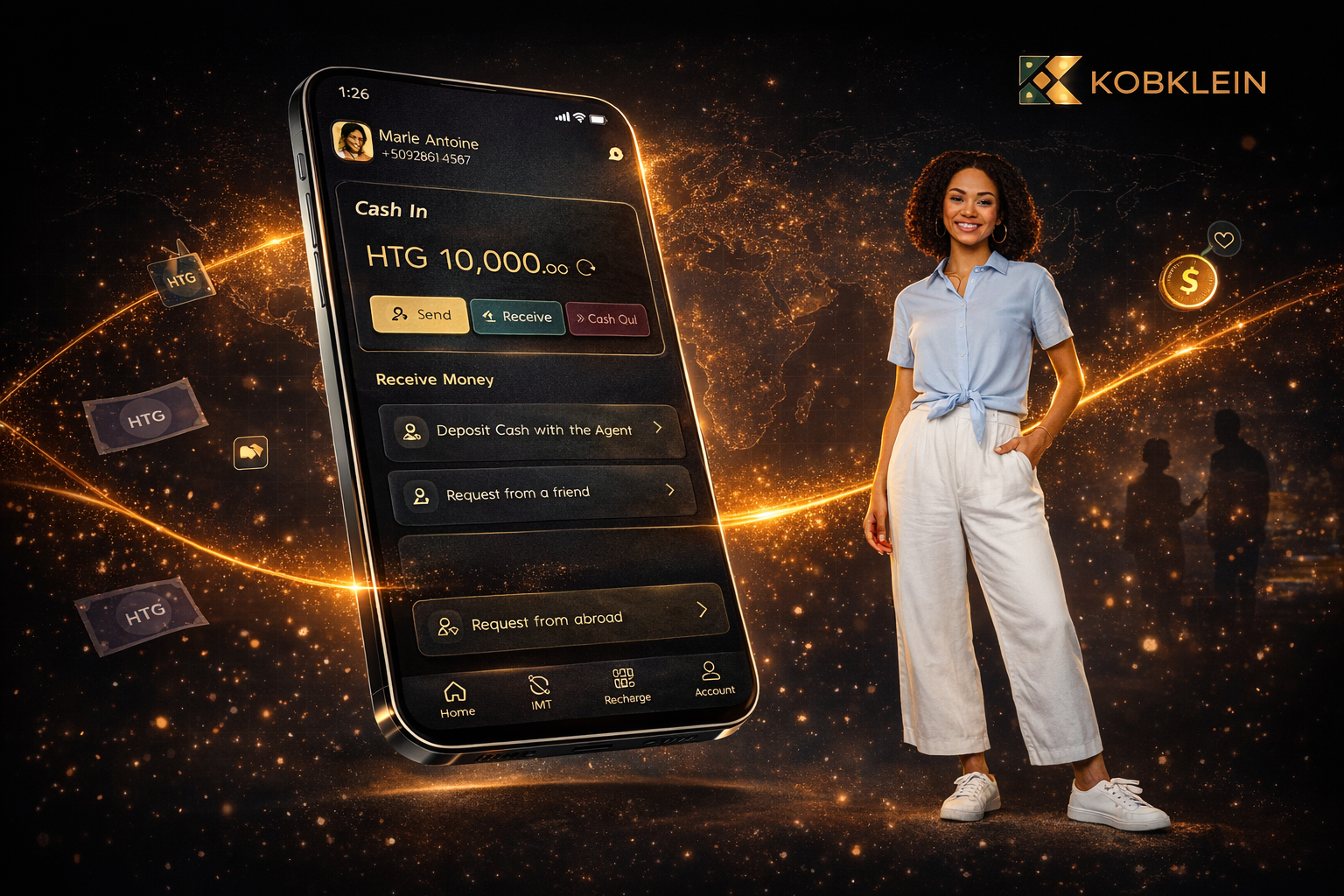 KobKlein mobile wallet experience